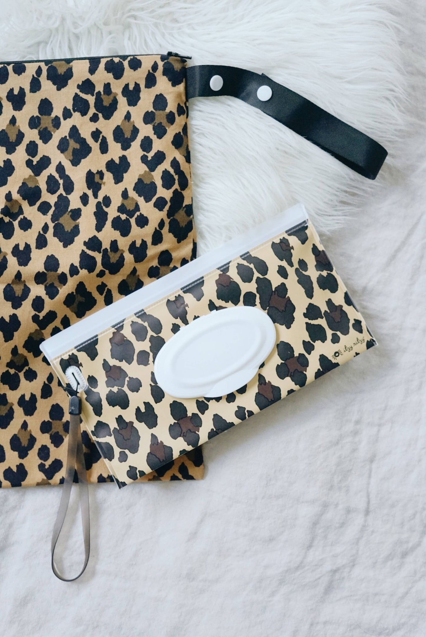 Take & Travel™ Pouch Reusable Wipes Case - Leopard