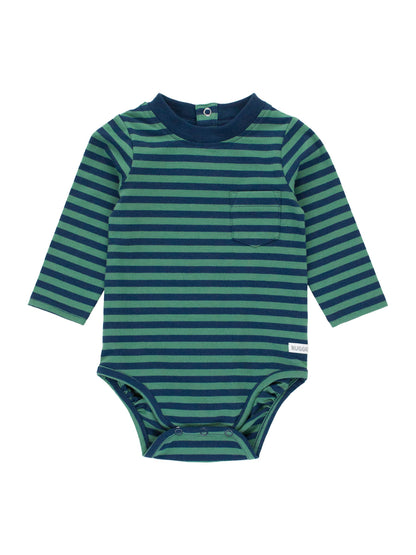 Stripe Crew Neck Pocket Bodysuit