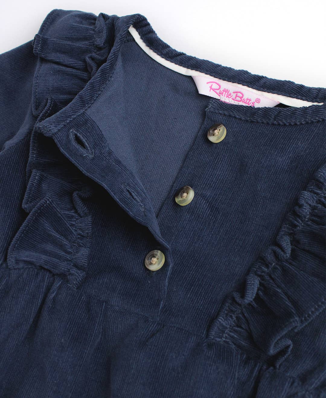 Dark Navy Corduroy Waterfall Bubble Romper