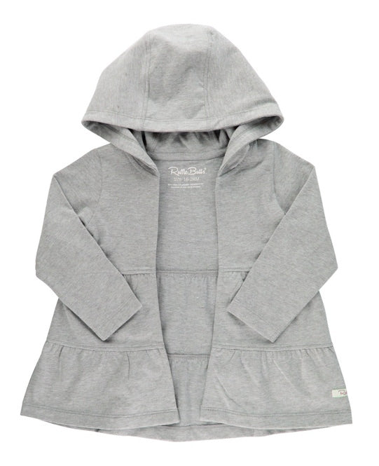 Tiered Lightweight Hooded Cardigan