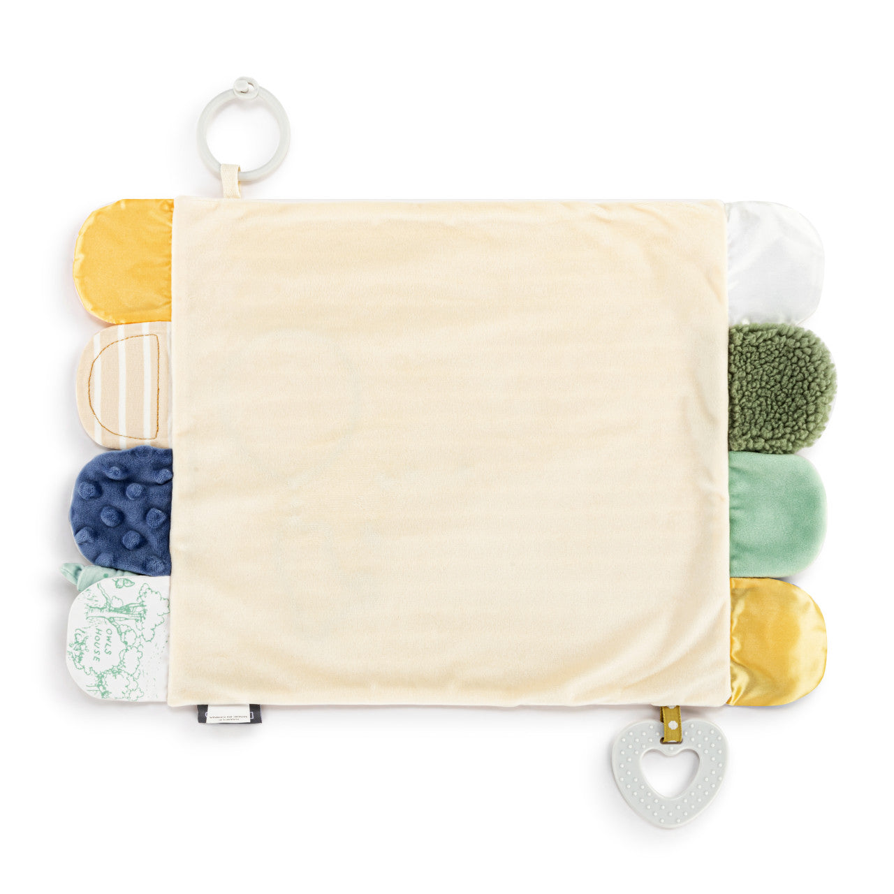 Activity Blankie - Tan and Blue