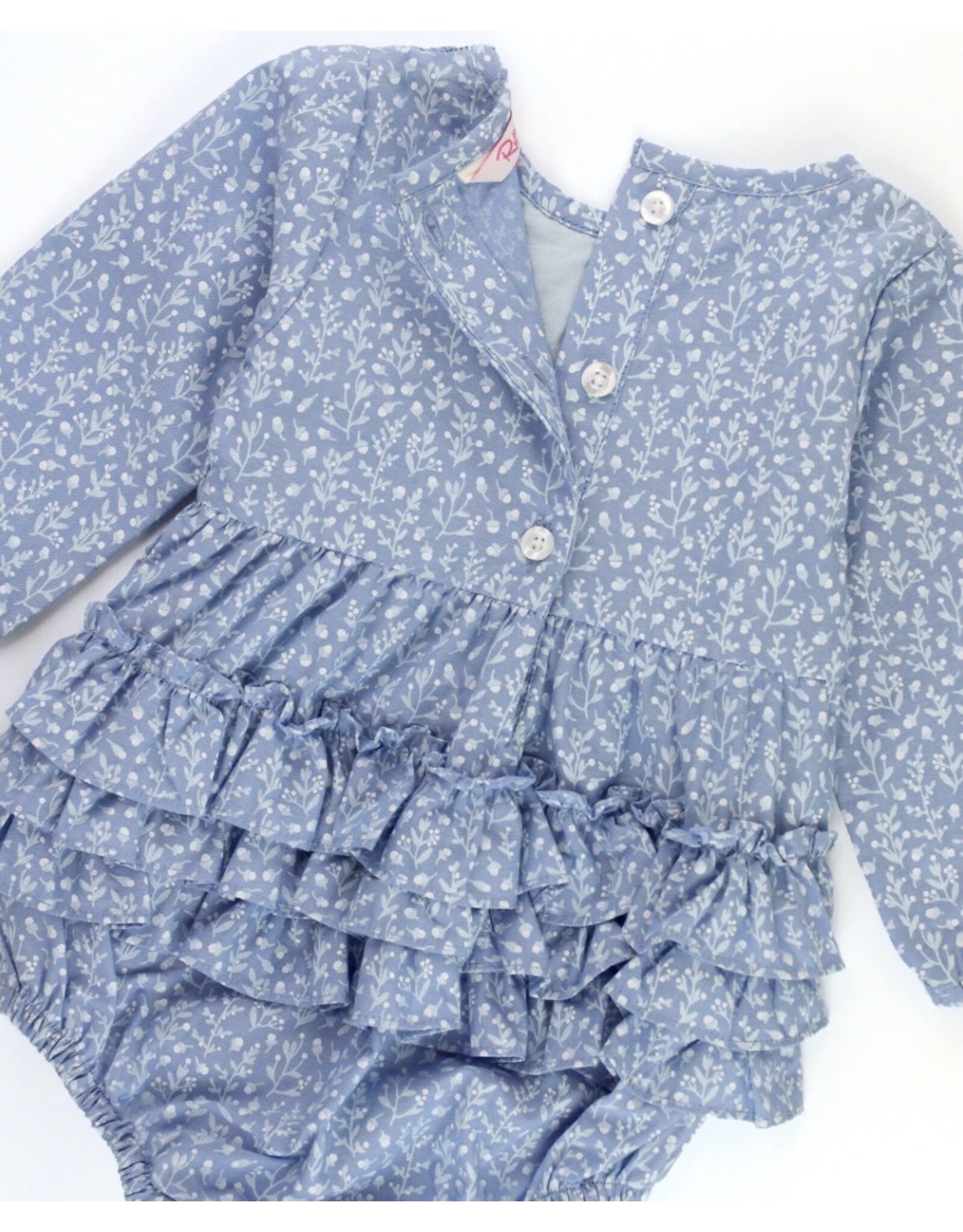 Long Sleeve Smocked Bubble Romper