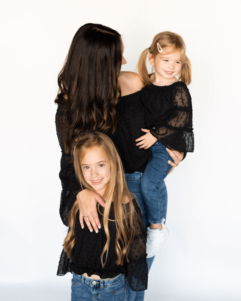 Mommy and Me Savanna Off-the-Shoulder Dot Top