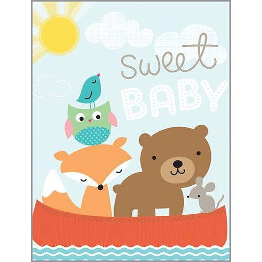 With Scripture Baby Greeting Card - Animals in Canoe