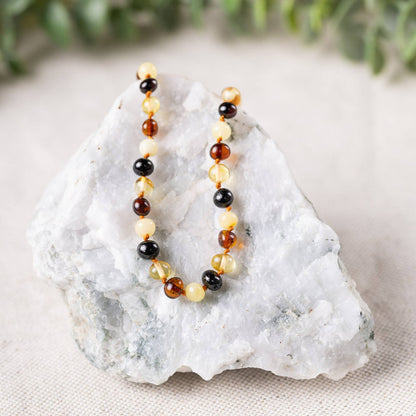 Genuine Gemstone + Baltic Amber Jewelry