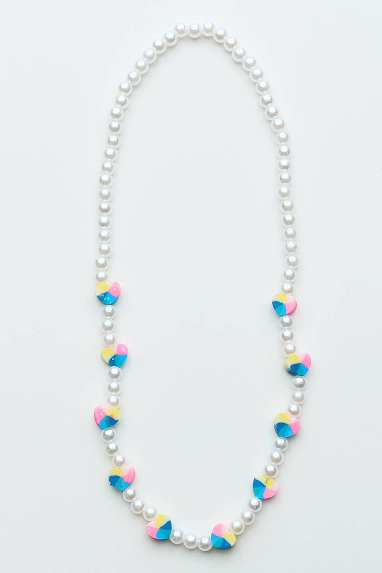 Tiny Heart Pearl Necklace