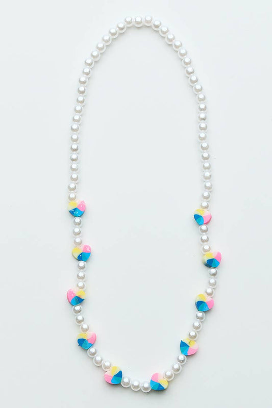 Tiny Heart Pearl Necklace