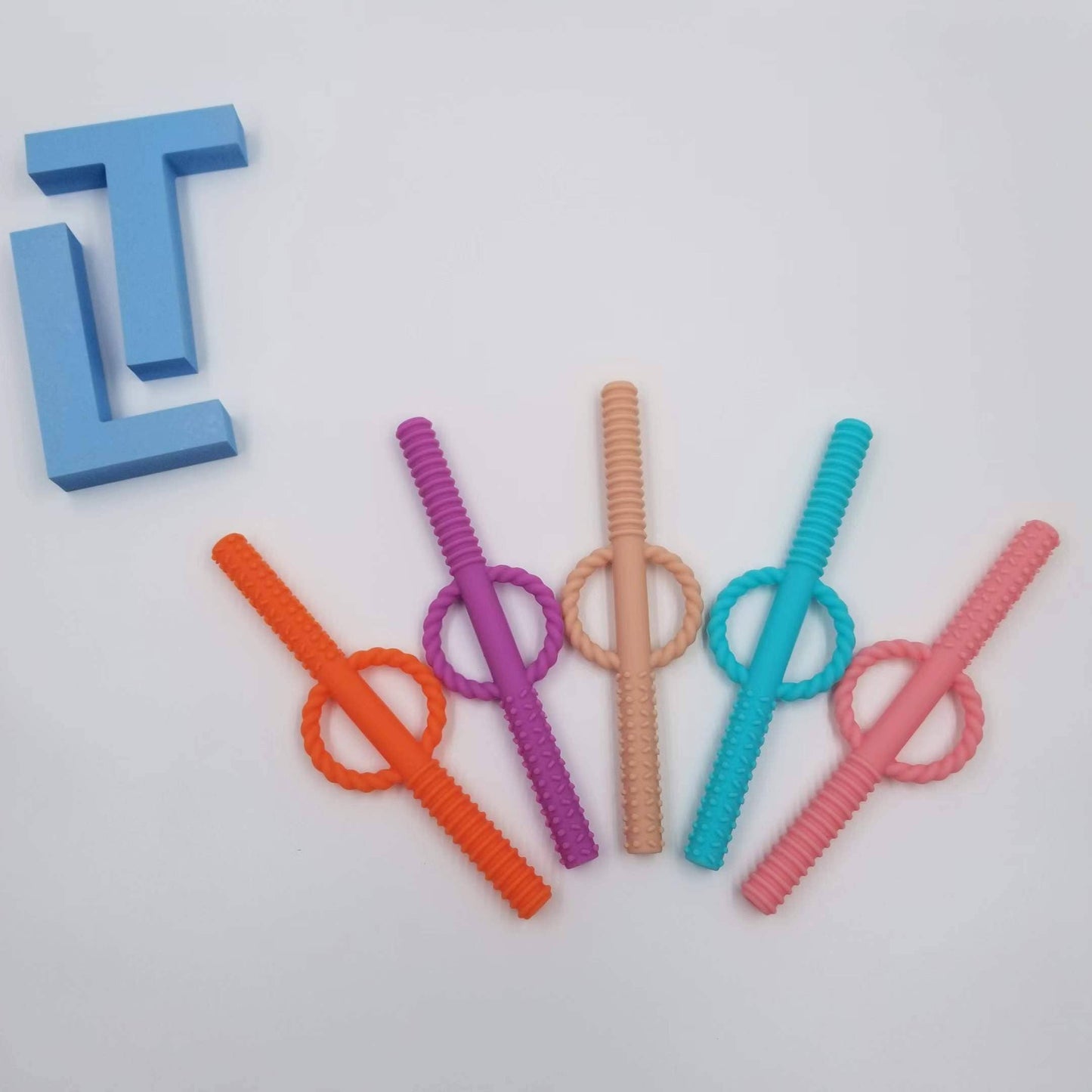 Grasping Silicone Teething Tube Teether