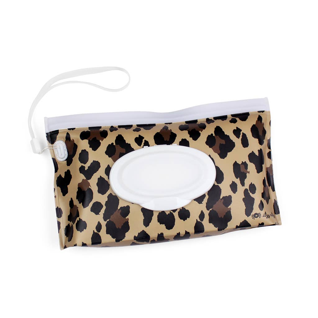 Take & Travel™ Pouch Reusable Wipes Case - Leopard