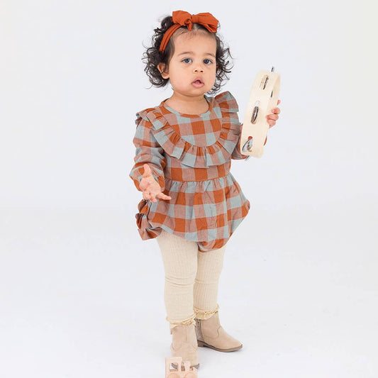 Hadlee Long Sleeve Smocked Bubble Romper