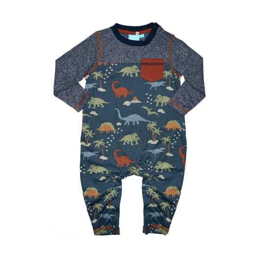 Dino Pocket Romper Baby