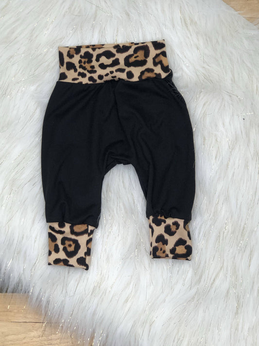 Reverse Latte Cheetah Harem Baby Pants