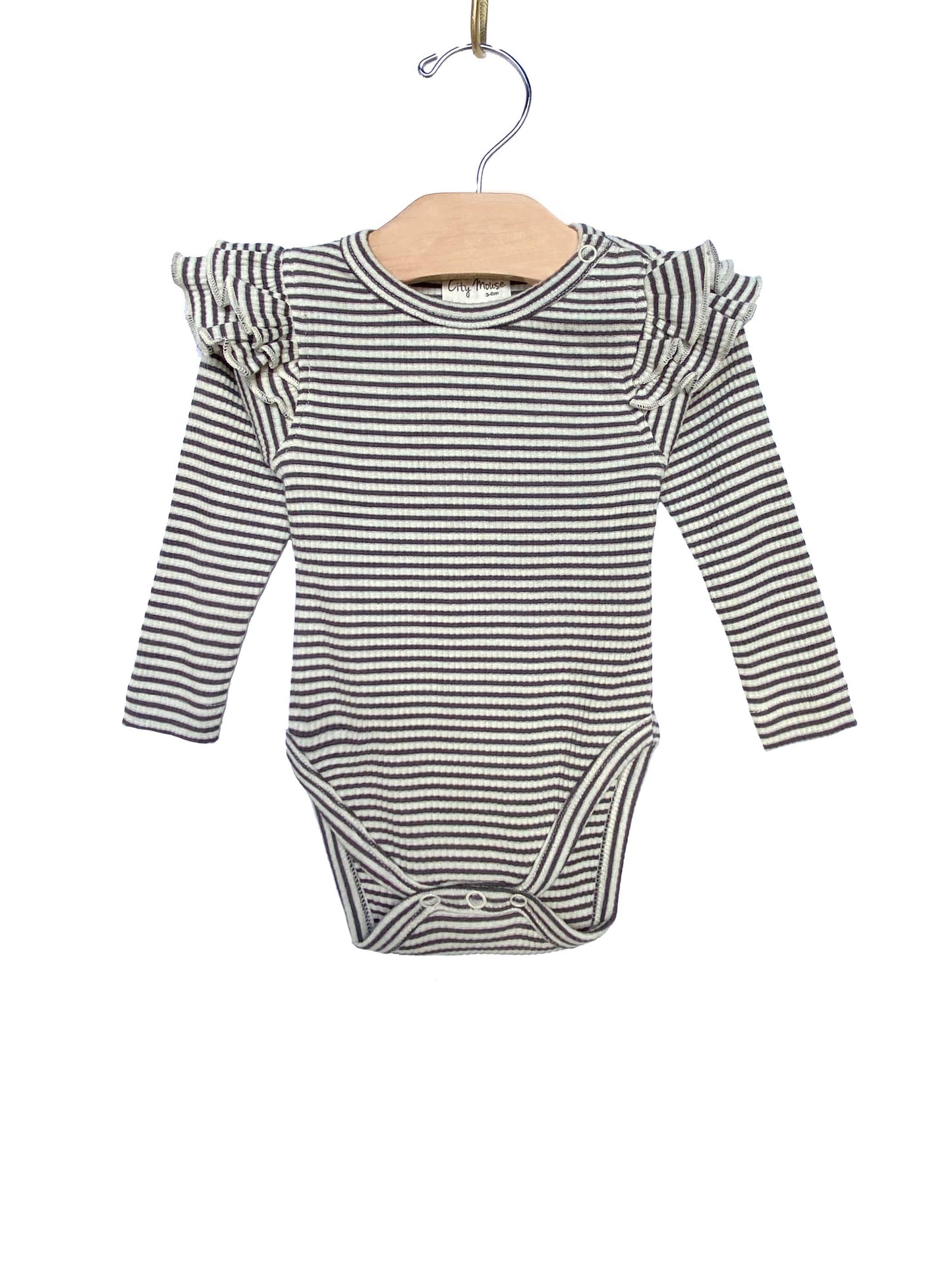 Flutter Bodysuit- Natural Stripe