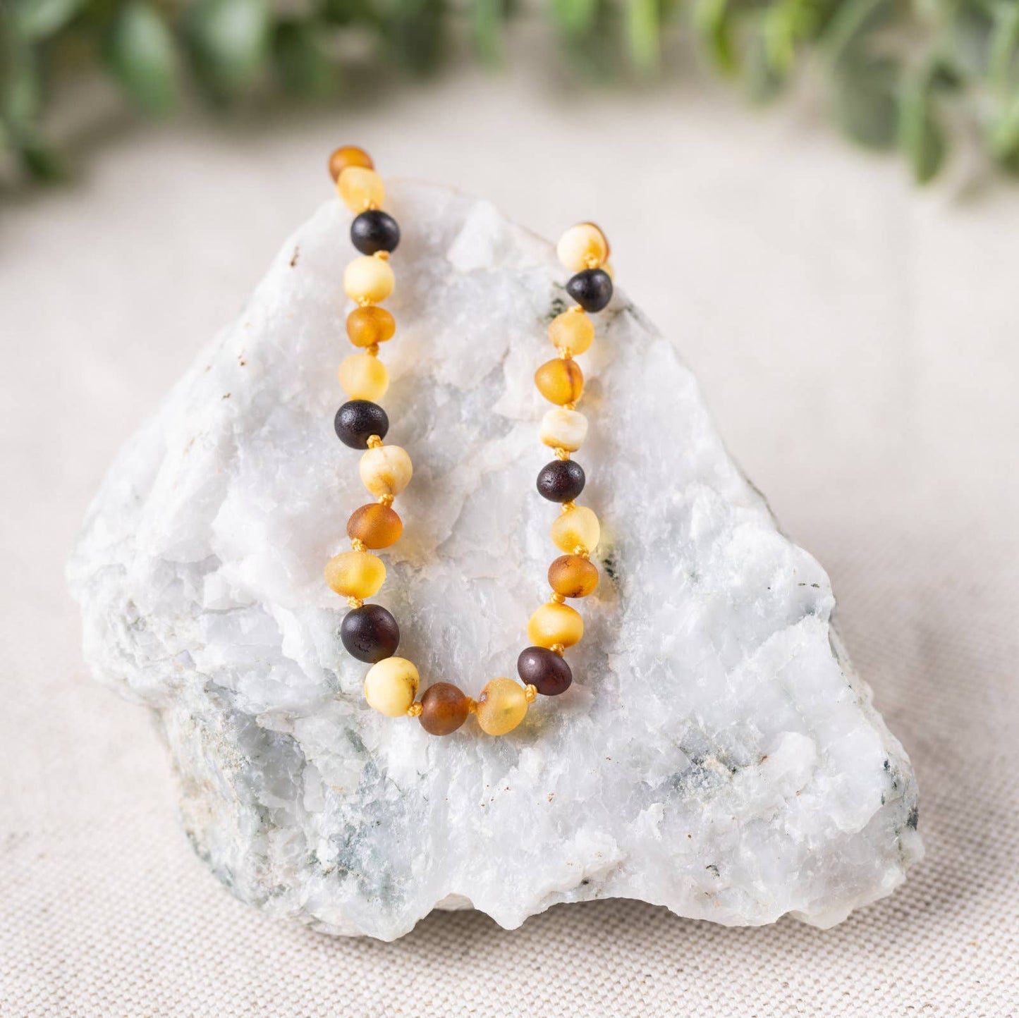 Genuine Gemstone + Baltic Amber Jewelry